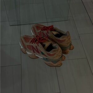 New Balance Red and Tan Athletic Shoes